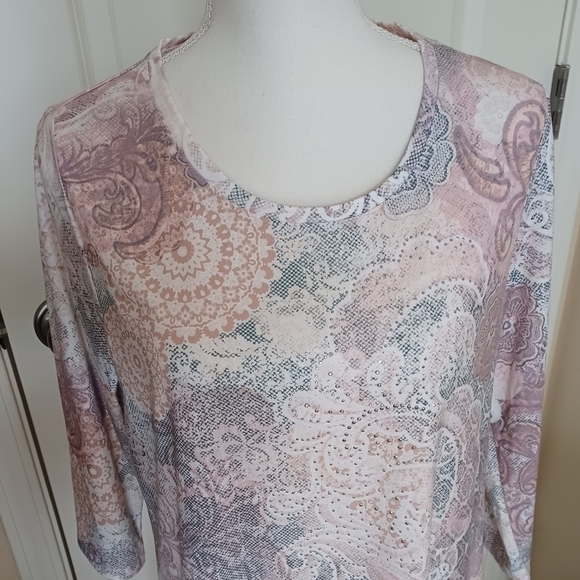 Chicos Zenergy blouse Chicos size 1 USA medium - Picture 2 of 6